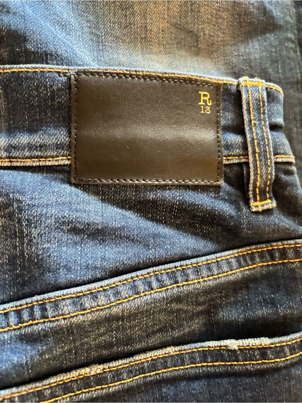 R13 Men's Indigo Slim Denim Jeans